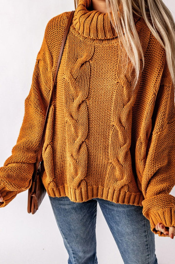 Haven Cable Knit Handmade Turtleneck Sweater - Rebel Nomad