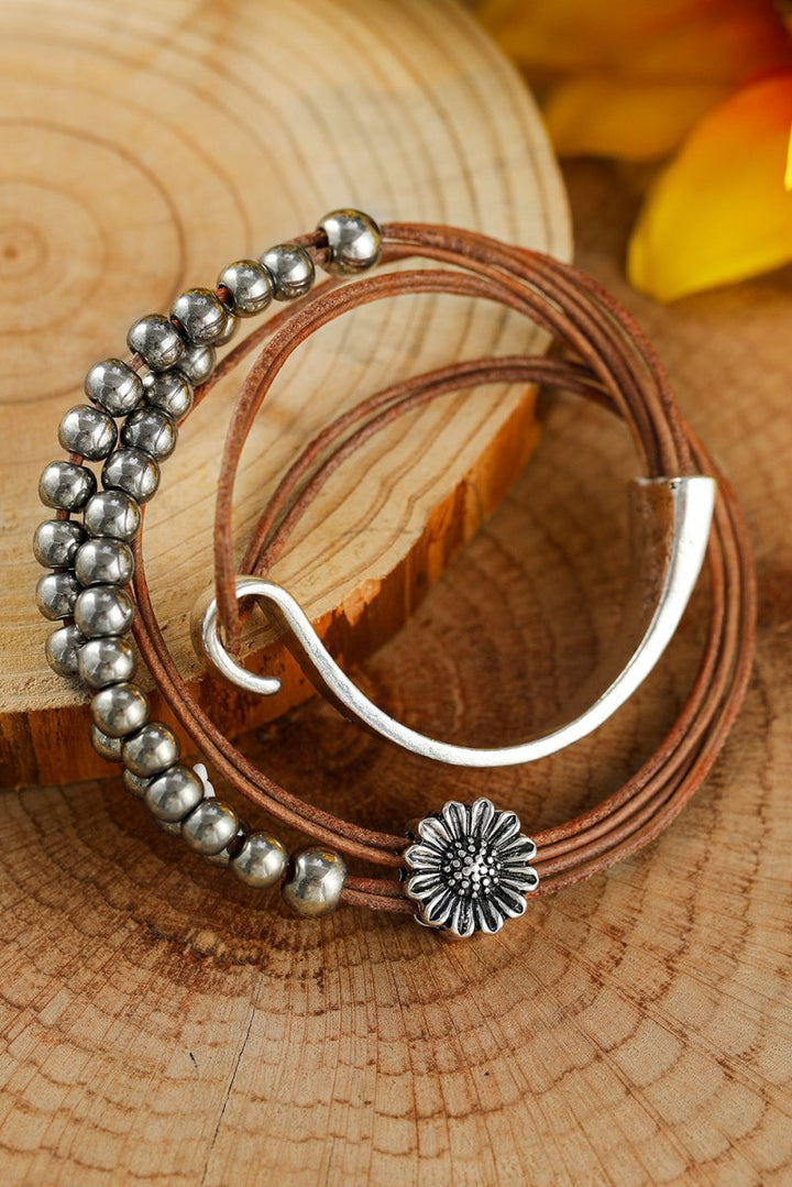 Helene Daisy Beading Alloy Multilayer Bracelet - Rebel Nomad