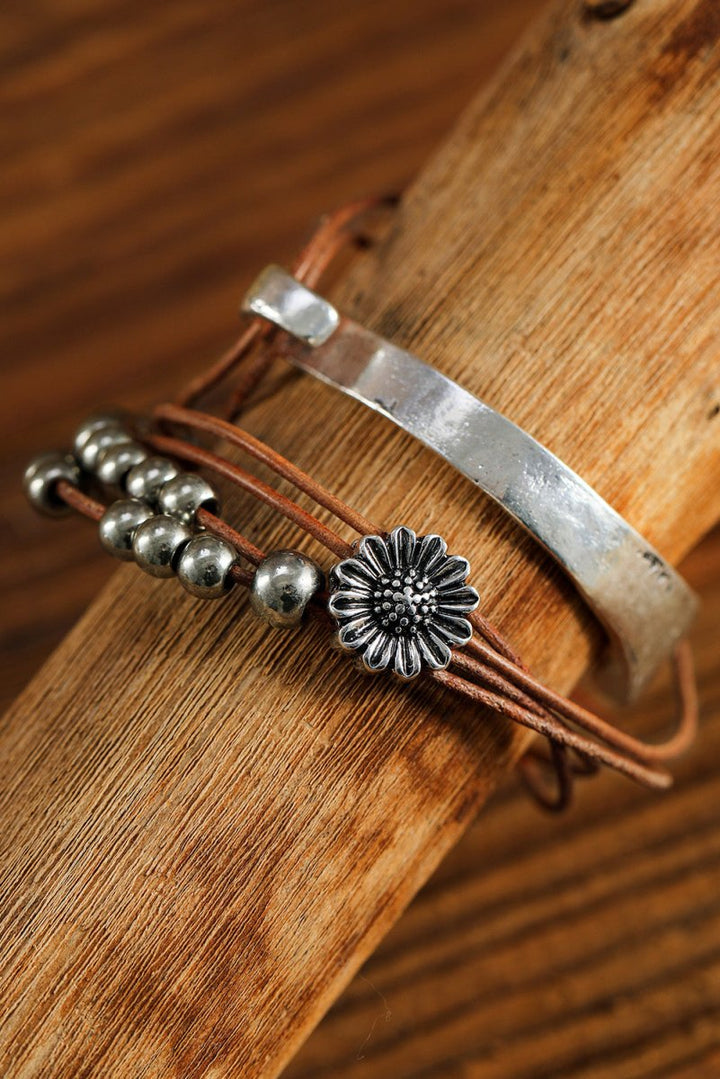 Helene Daisy Beading Alloy Multilayer Bracelet - Rebel Nomad