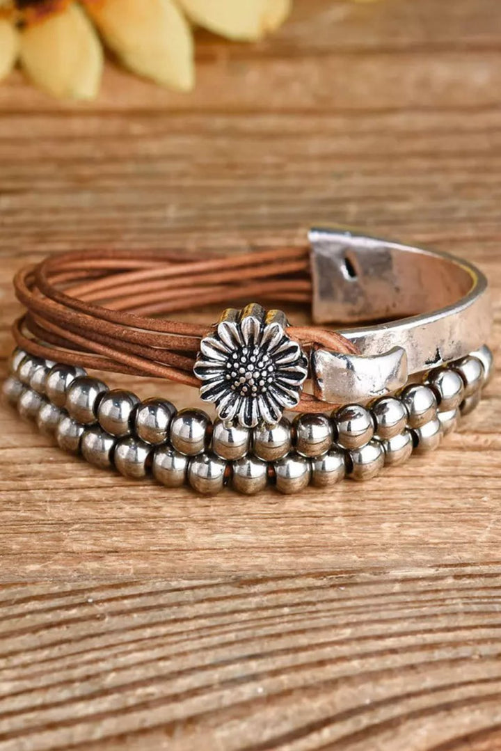 Helene Daisy Beading Alloy Multilayer Bracelet - Rebel Nomad