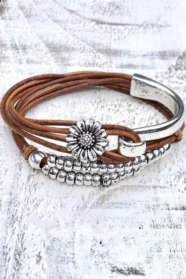 Helene Daisy Beading Alloy Multilayer Bracelet - Rebel Nomad