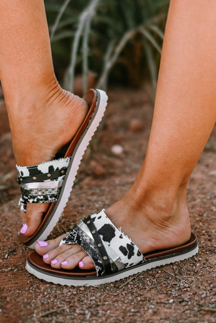 Idalia Animal Print Flip Flop Sandals - Rebel Nomad