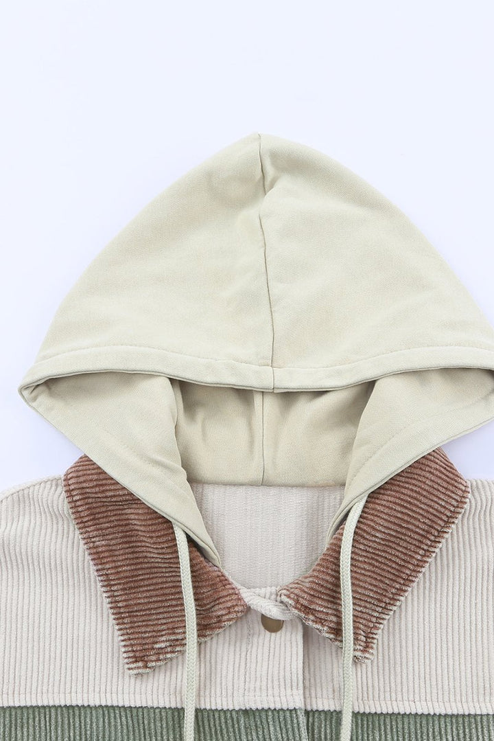 Jada Button Down Hooded Corduroy Jacket - Rebel Nomad