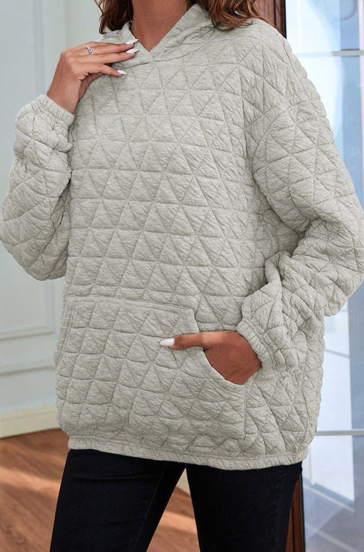 Jamika Quilted Kangaroo Pocket Hoodie - Rebel Nomad