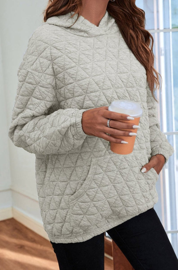 Jamika Quilted Kangaroo Pocket Hoodie - Rebel Nomad