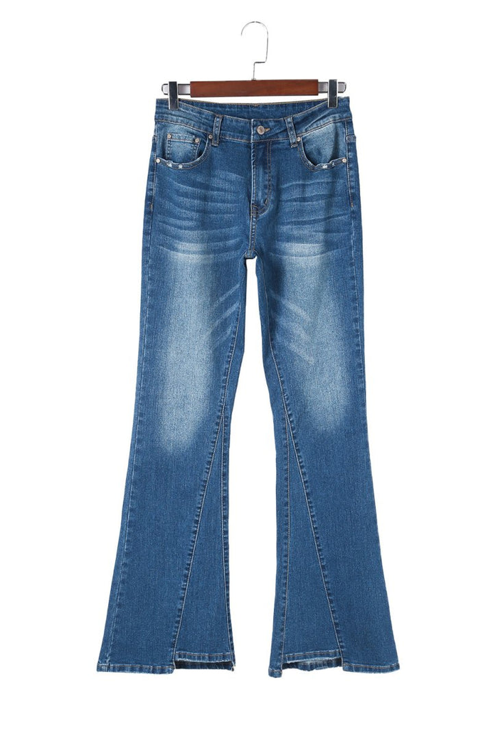 Jana Blue Medium Wash High Rise Flare Jeans - Rebel Nomad