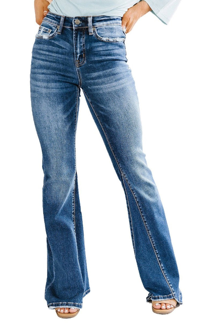 Jana Blue Medium Wash High Rise Flare Jeans - Rebel Nomad