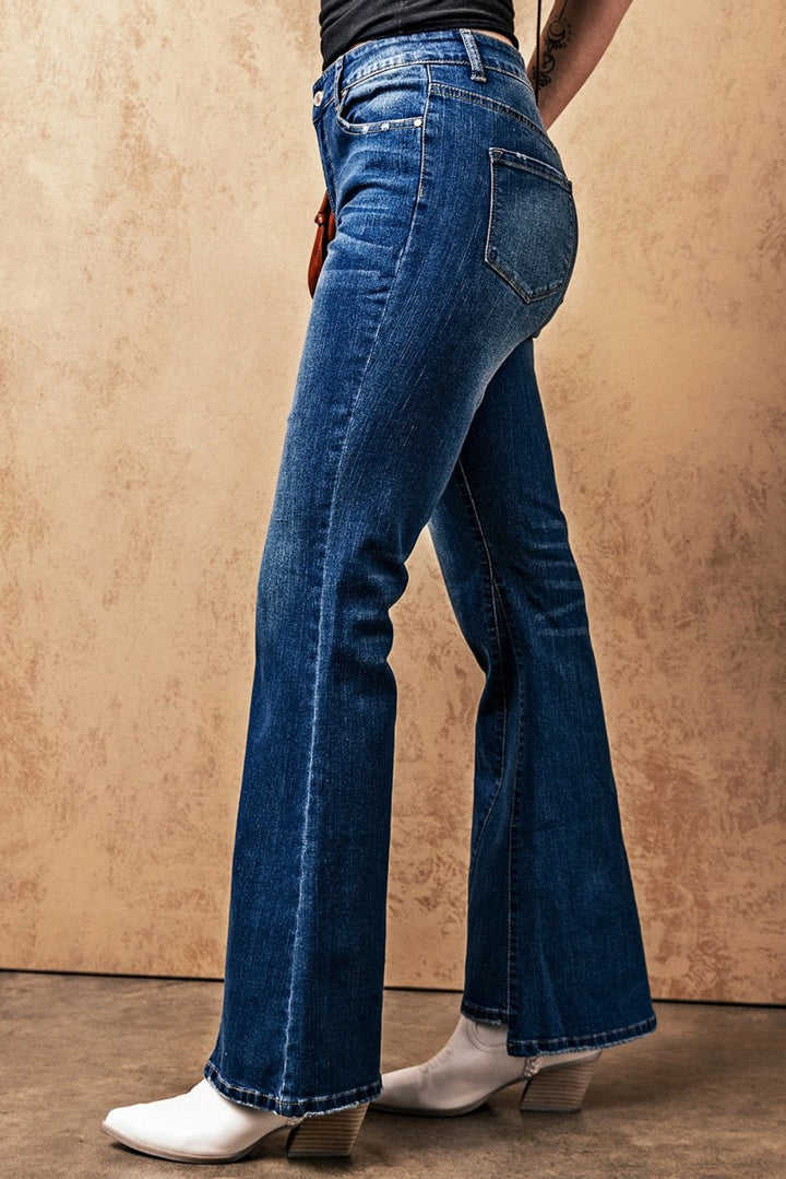 Jana Blue Medium Wash High Rise Flare Jeans - Rebel Nomad