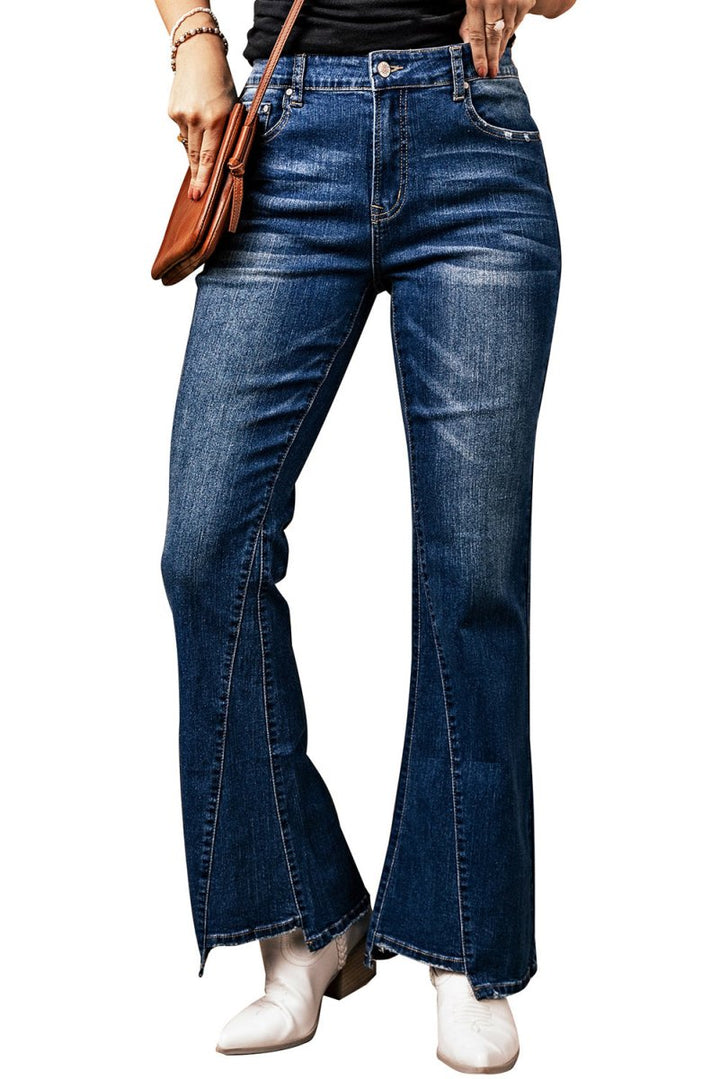 Jana Blue Medium Wash High Rise Flare Jeans - Rebel Nomad