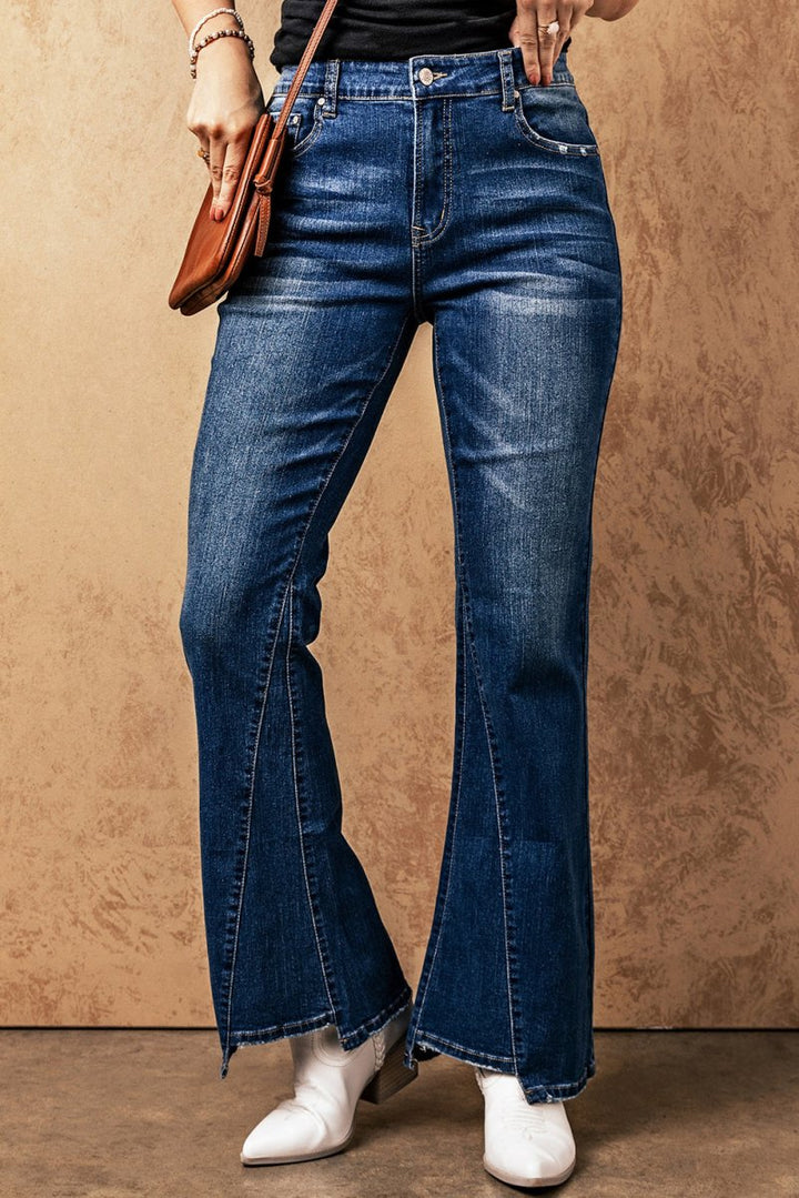 Jana Blue Medium Wash High Rise Flare Jeans - Rebel Nomad