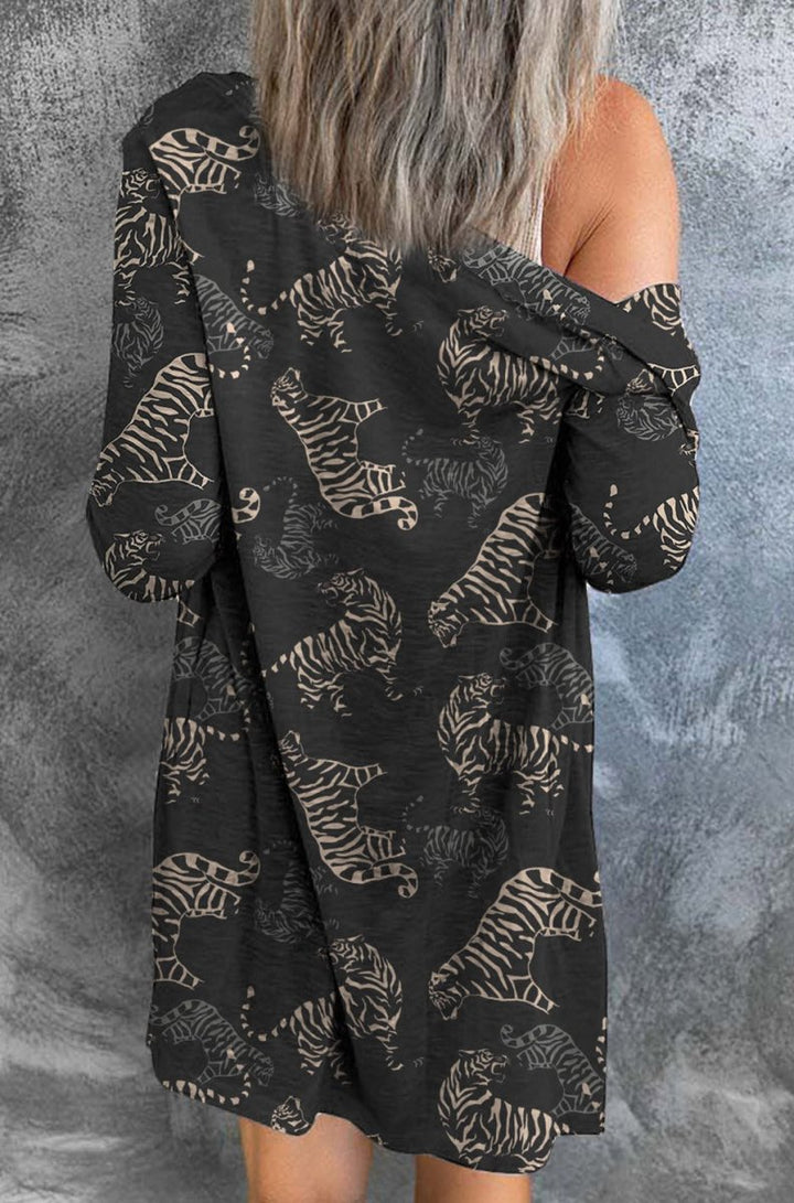 Jayleen Wild Tiger Print Button Front Cardigan - Rebel Nomad