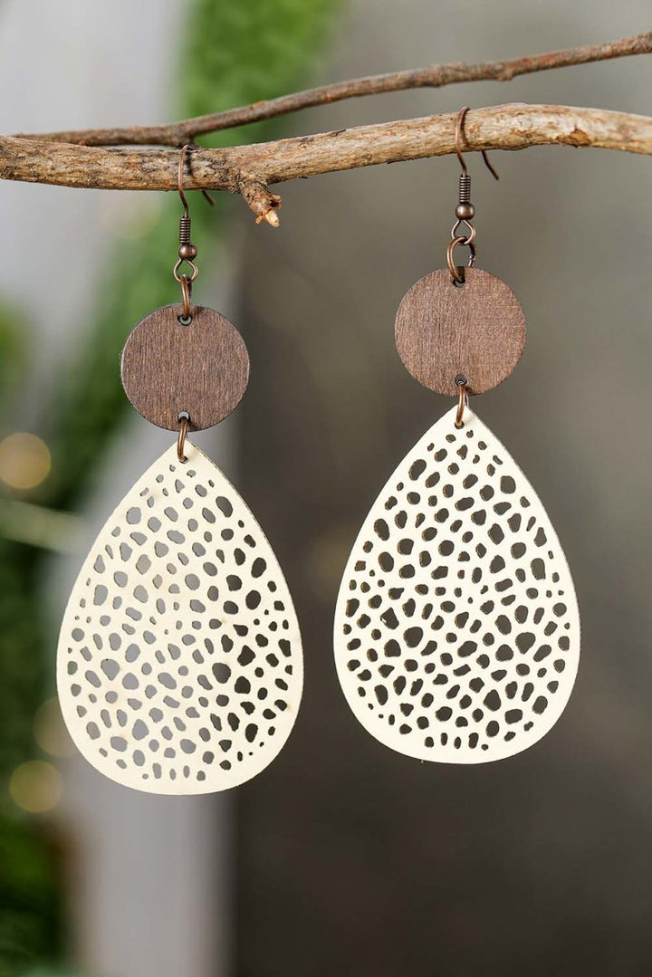 Jeana Colorblock Cut-Out Water Drop Hook Earrings - Rebel Nomad