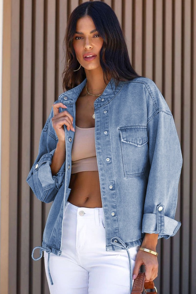 Jean jacket best sale rolled up sleeves