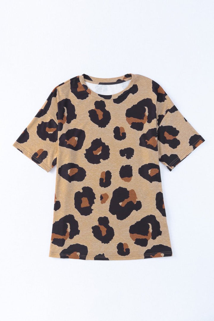 Kailani Boyfriend Leopard Print Loose T-shirt - Rebel Nomad