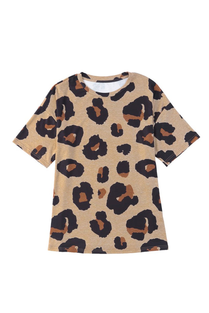 Kailani Boyfriend Leopard Print Loose T-shirt - Rebel Nomad