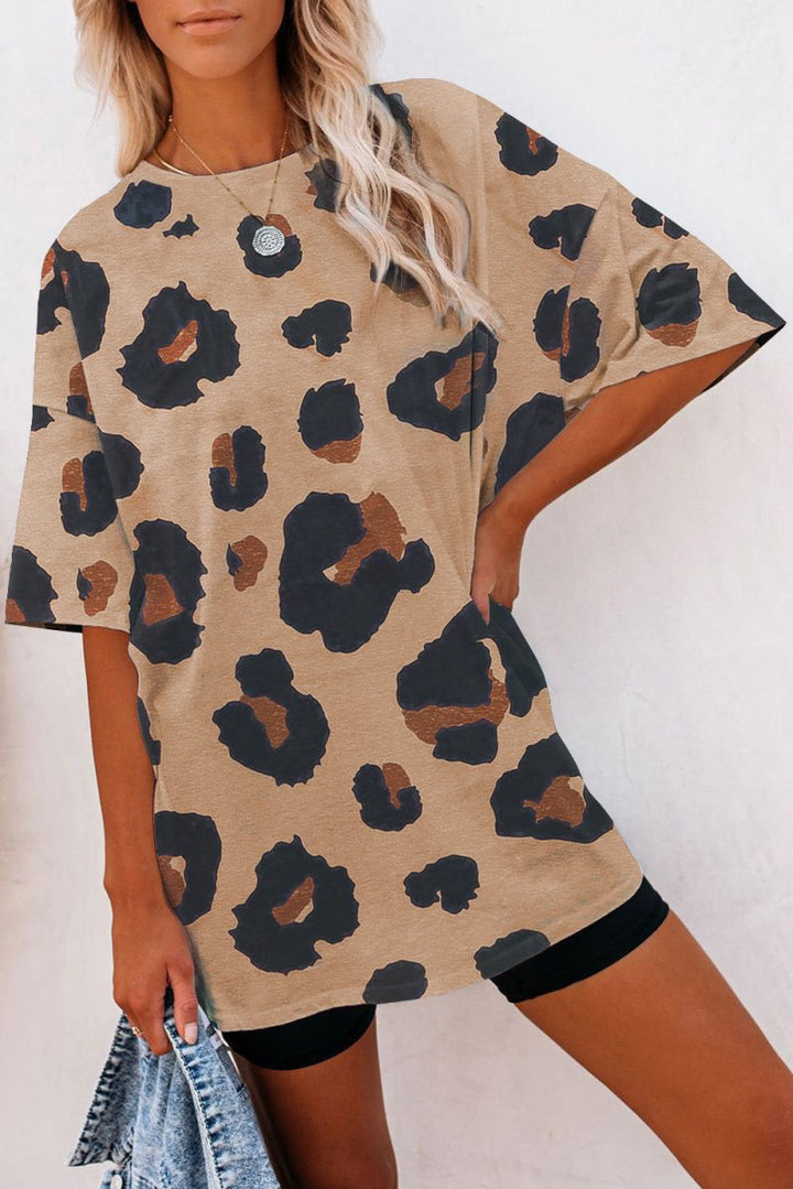 Kailani Boyfriend Leopard Print Loose T-shirt - Rebel Nomad