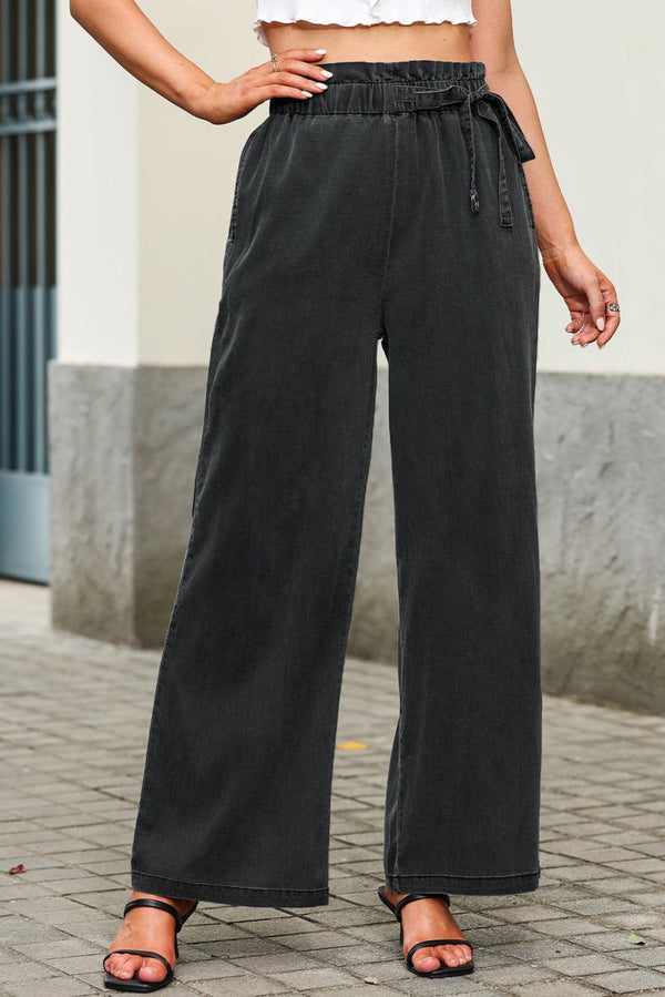 Kamari High Waist Pocketed Wide Leg Tencel Jeans - Rebel Nomad