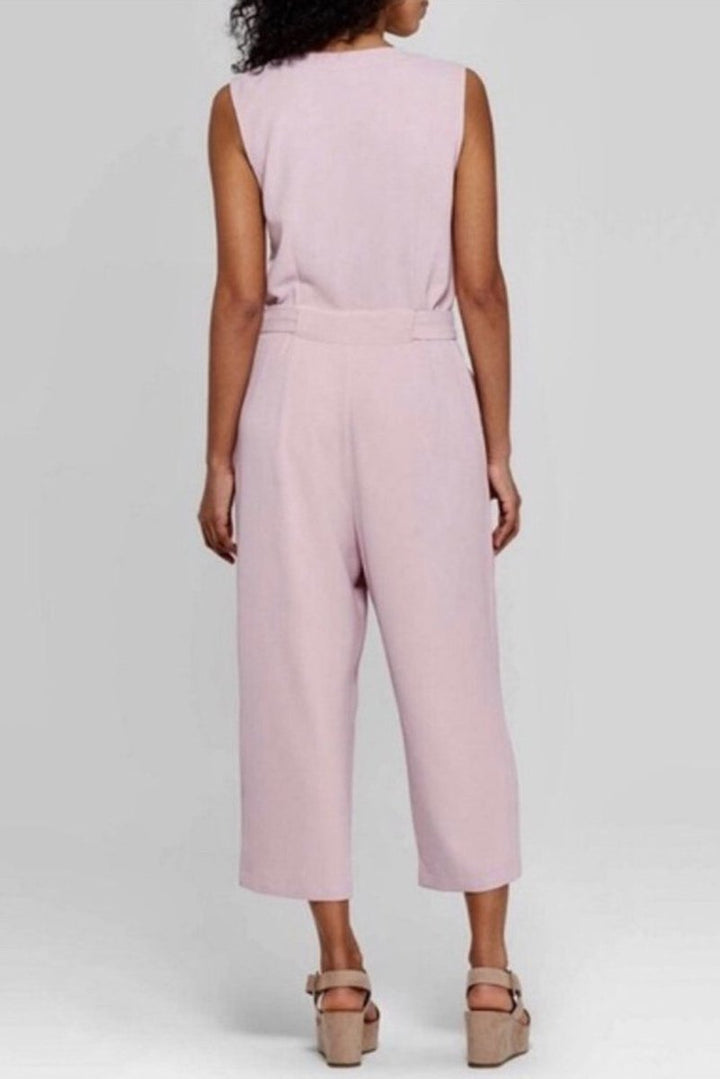 Karolina Buttoned Sleeveless Cropped Jumpsuit - Rebel Nomad