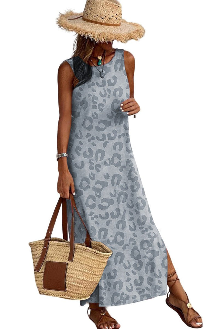 Kendall Leopard Print Sleeveless Maxi Dress - Rebel Nomad