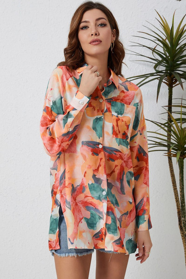 Kourtney Floral Print Loose Shirt - Rebel Nomad