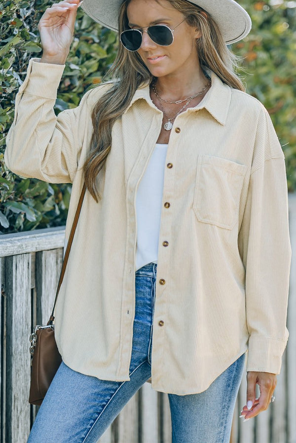 Lailah Corduroy Button Pocket Shirt - Rebel Nomad