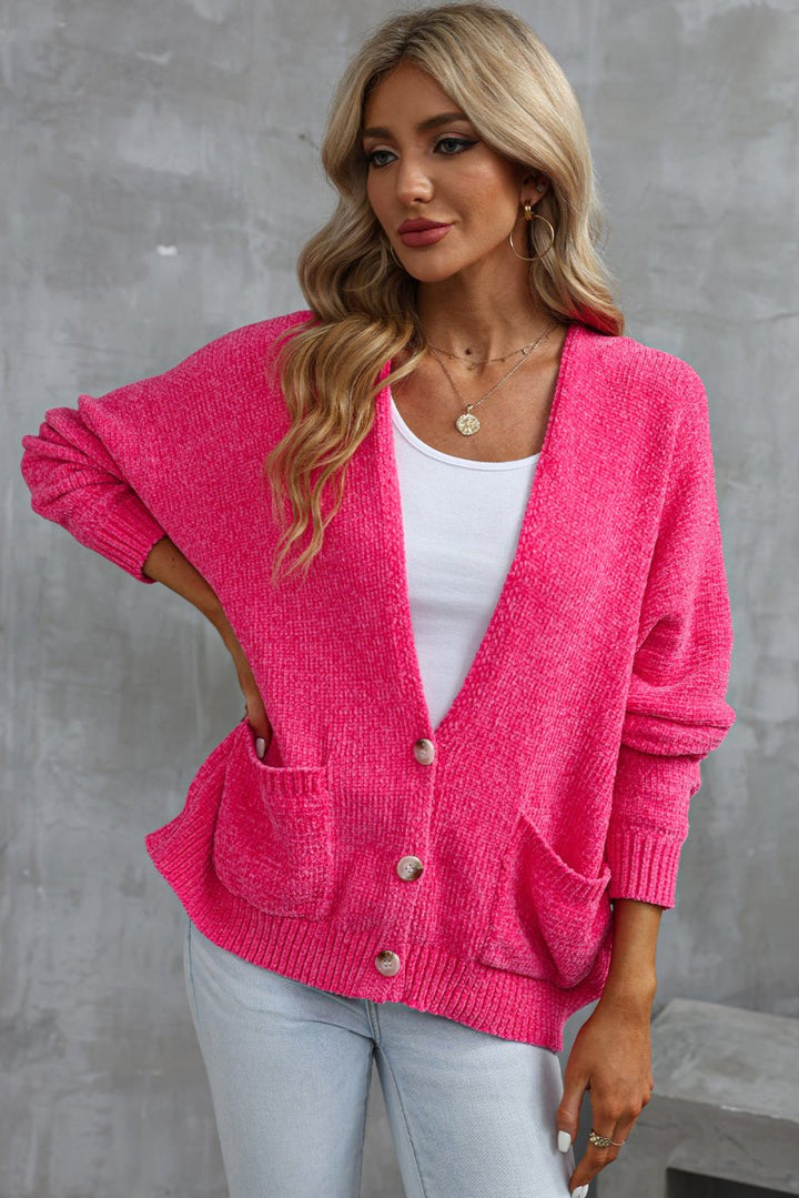 Lezlie Buttons Front Pocketed Sweater Cardigan - Rebel Nomad