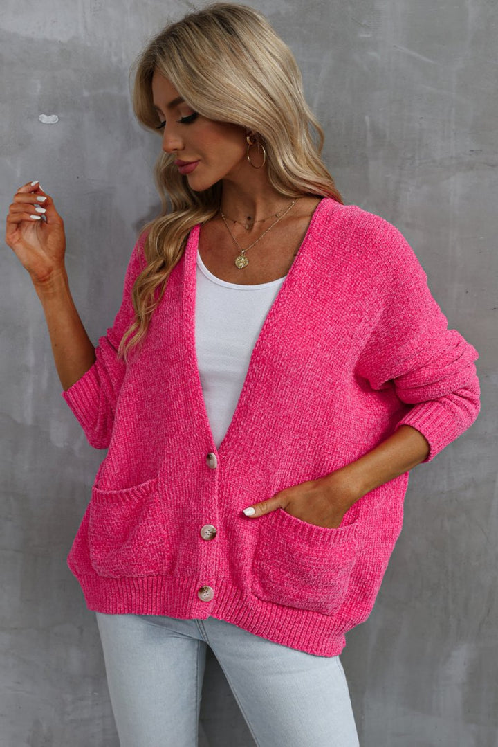 Lezlie Buttons Front Pocketed Sweater Cardigan - Rebel Nomad