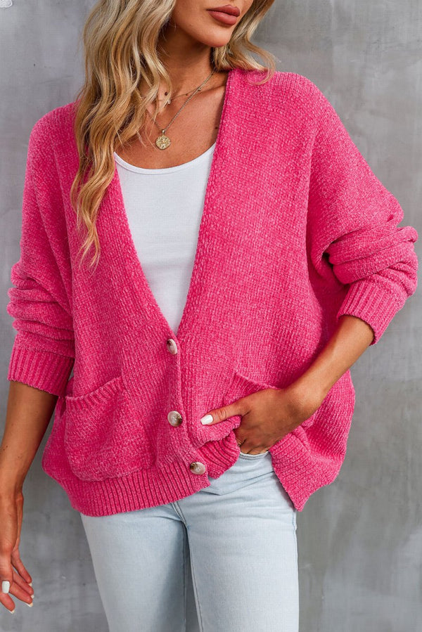 Lezlie Buttons Front Pocketed Sweater Cardigan - Rebel Nomad