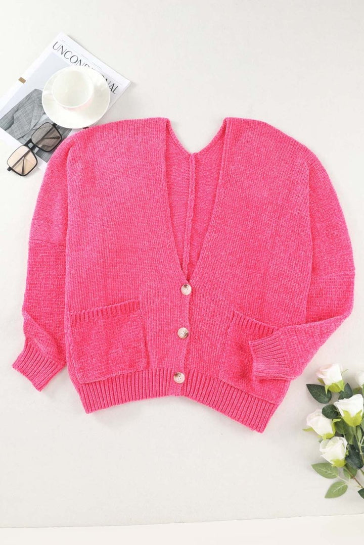 Lezlie Buttons Front Pocketed Sweater Cardigan - Rebel Nomad