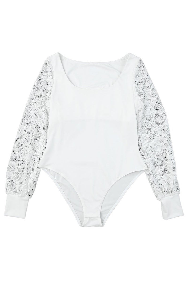 Lindsay Lace Sleeves Square Neck Bodysuit - Rebel Nomad