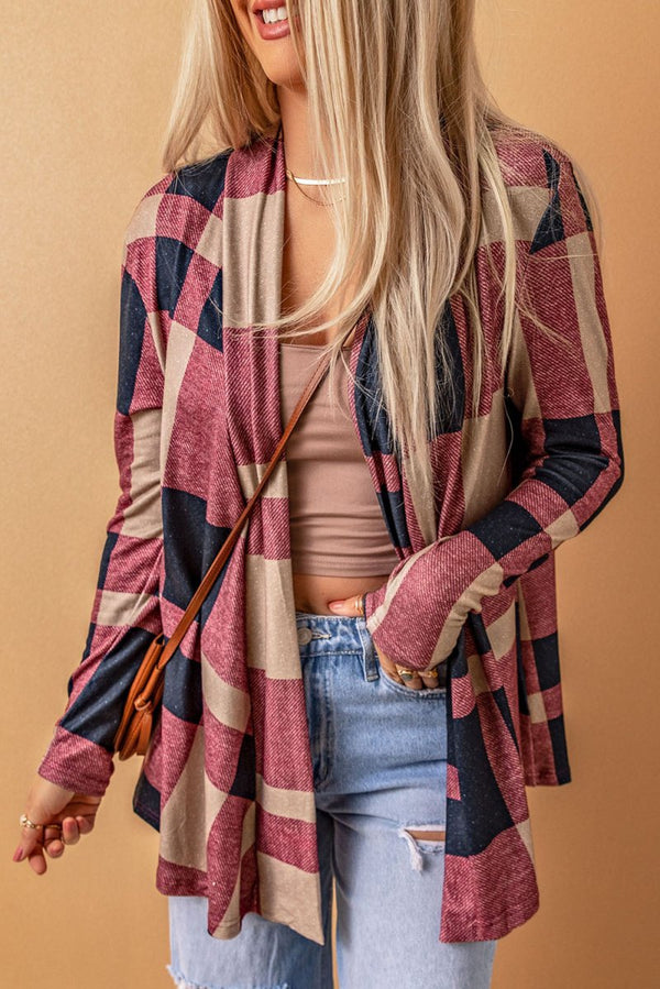 Margarita Open Front Plaid Cardigan - Rebel Nomad