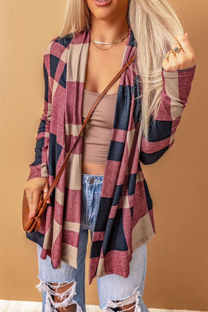 Margarita Open Front Plaid Cardigan - Rebel Nomad