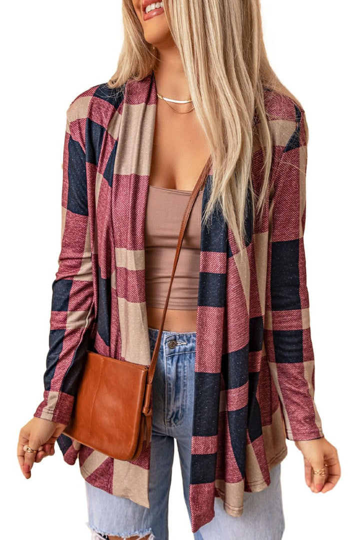 Margarita Open Front Plaid Cardigan - Rebel Nomad