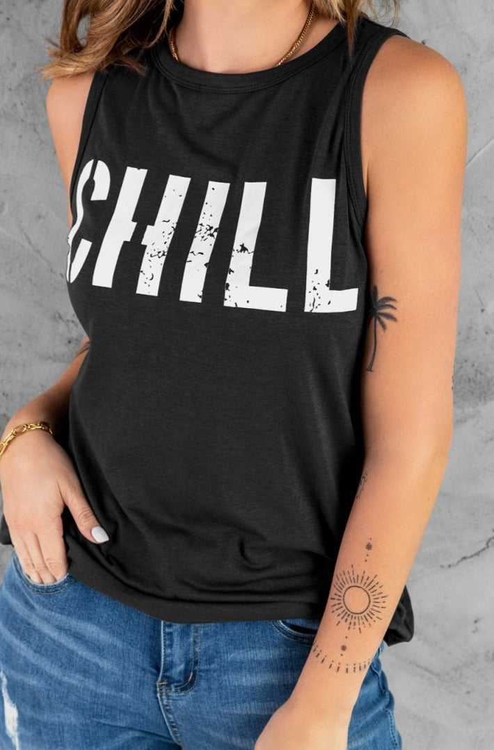 Meliora "Chill" Graphic Print Tank Top - Rebel Nomad