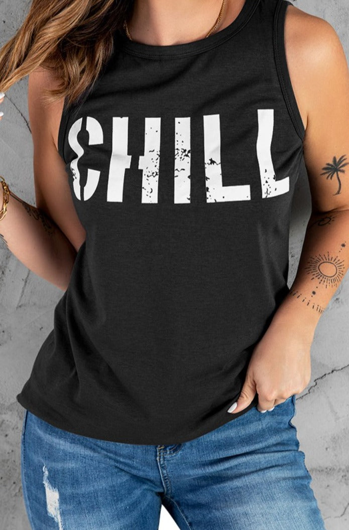 Meliora "Chill" Graphic Print Tank Top - Rebel Nomad