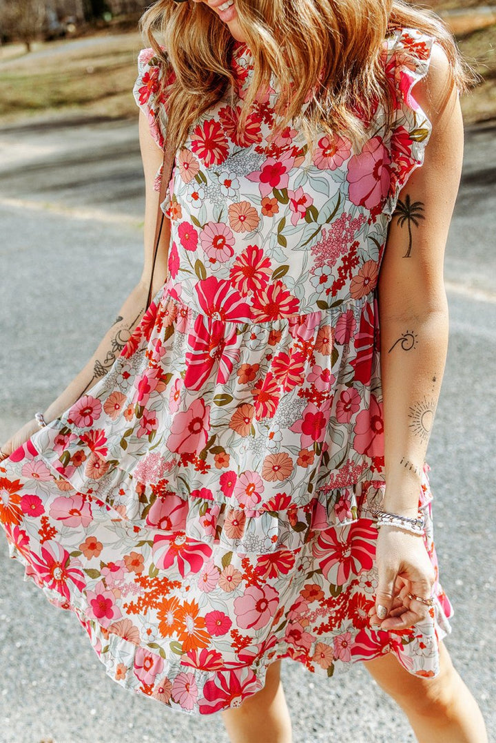 Millie Ruffled Tank Floral Dress - Rebel Nomad