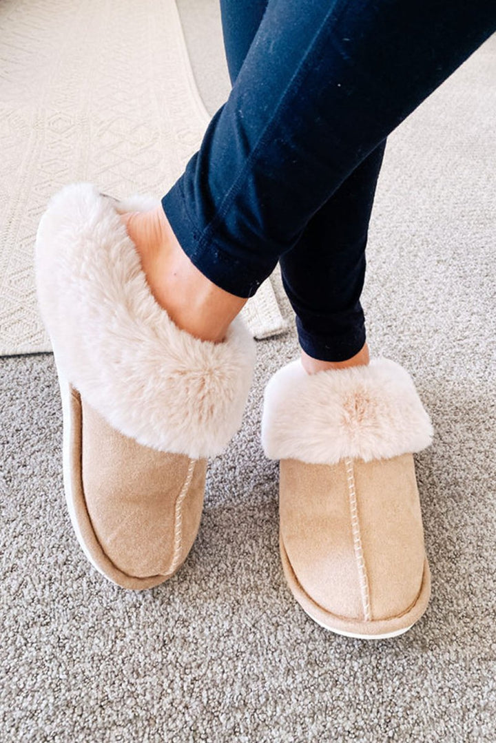 Mirabel Cut and Sew Faux Suede Plush Lined Slippers - Rebel Nomad