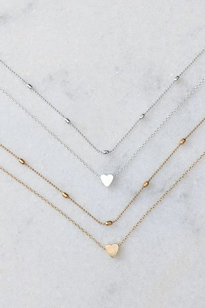 Naoma Valentine Heart Shaped Layered Chain Necklace - Rebel Nomad