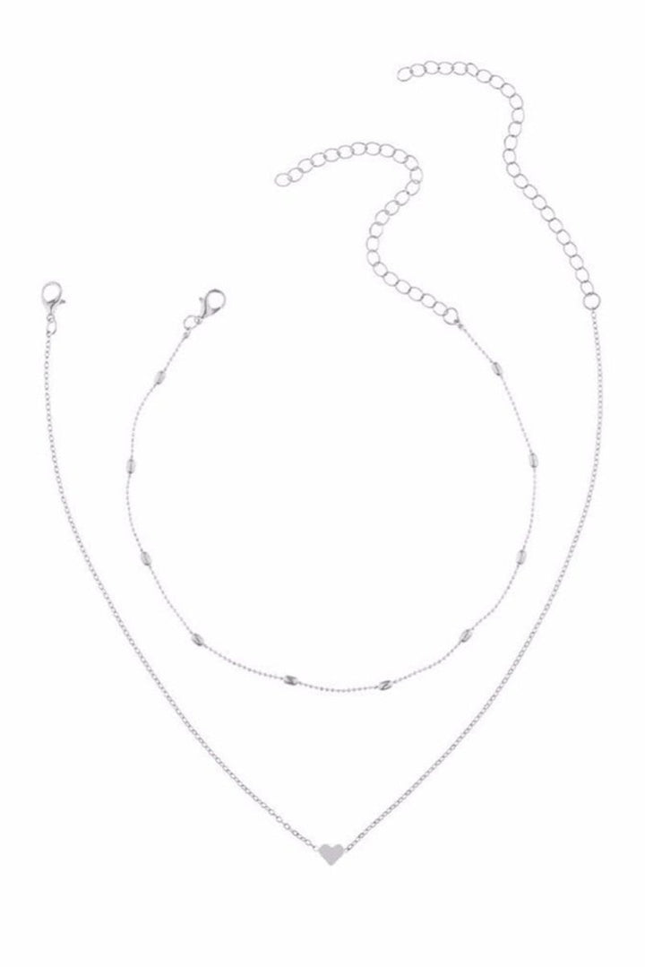 Naoma Valentine Heart Shaped Layered Chain Necklace - Rebel Nomad