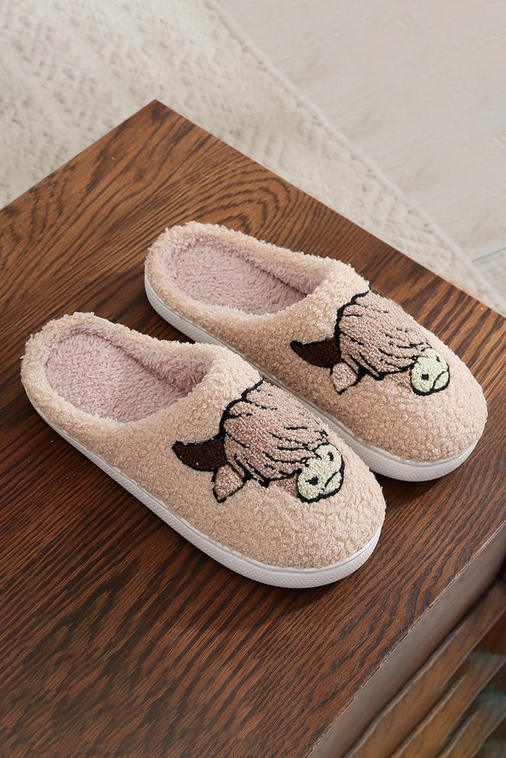 Nettie Cartoon Animal Plush Slippers - Rebel Nomad