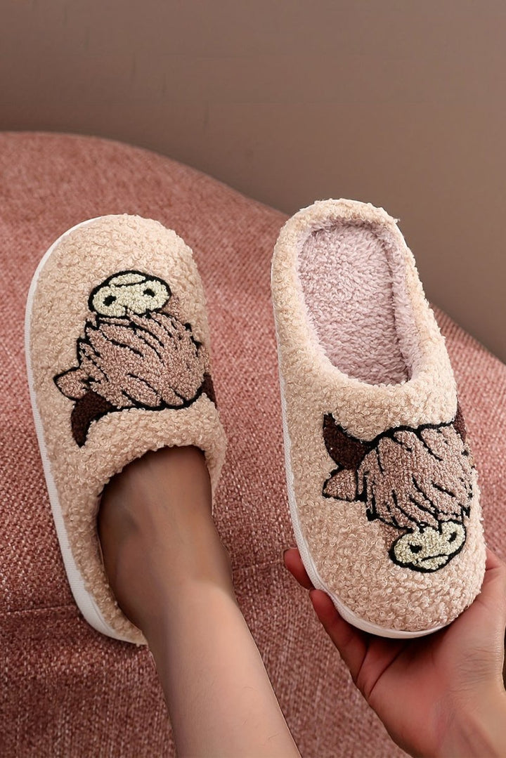 Nettie Cartoon Animal Plush Slippers - Rebel Nomad