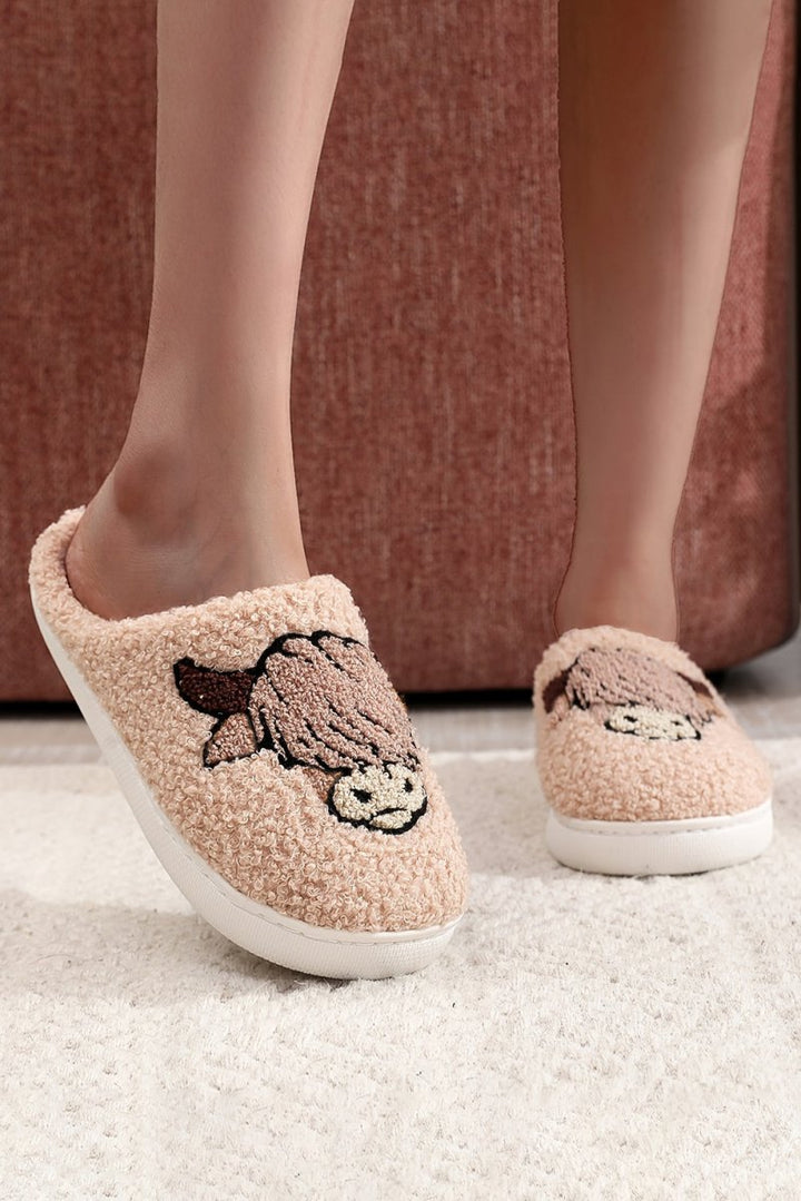 Nettie Cartoon Animal Plush Slippers - Rebel Nomad