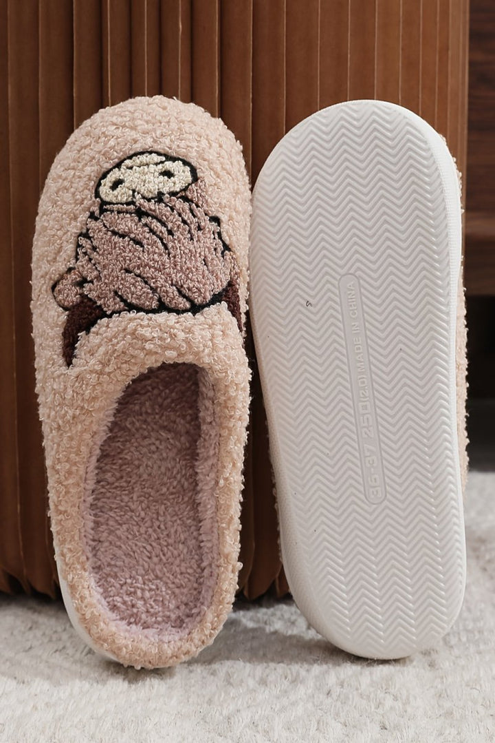 Nettie Cartoon Animal Plush Slippers - Rebel Nomad