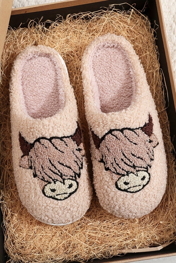 Nettie Cartoon Animal Plush Slippers - Rebel Nomad