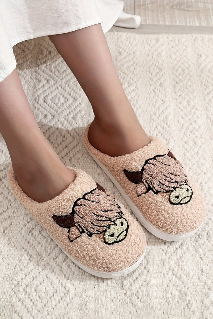 Nettie Cartoon Animal Plush Slippers - Rebel Nomad