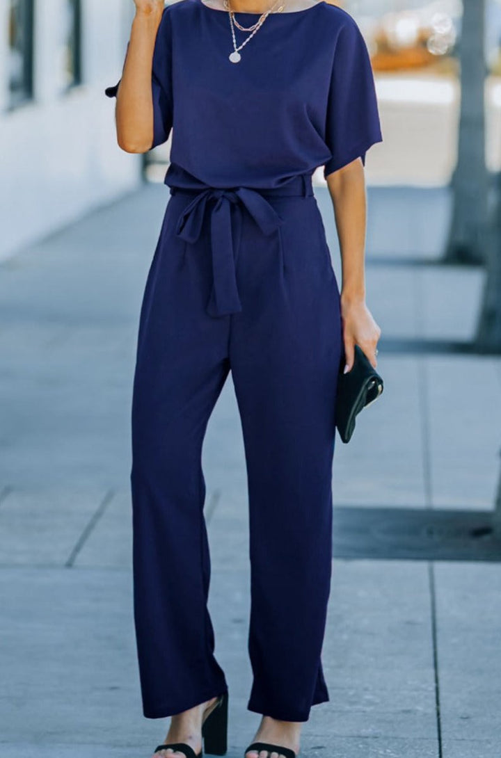 Parisa Belted Wide Leg Jumpsuit - Rebel Nomad