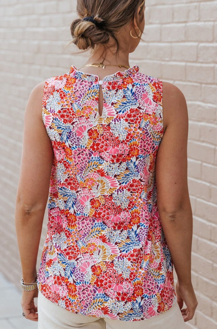 Paula Floral Print Relaxed Tank Top - Rebel Nomad