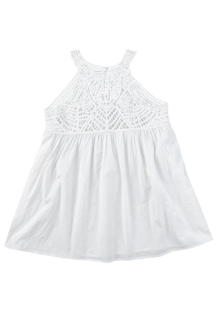 Petraea Lace Crochet Sleeveless Babydoll Top - Rebel Nomad