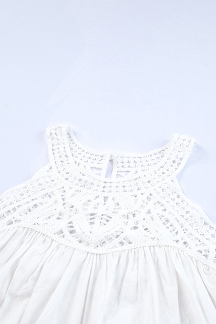 Petraea Lace Crochet Sleeveless Babydoll Top - Rebel Nomad