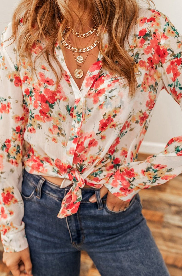 Randa Vibrant Floral Print Chest Pocket Shirt - Rebel Nomad